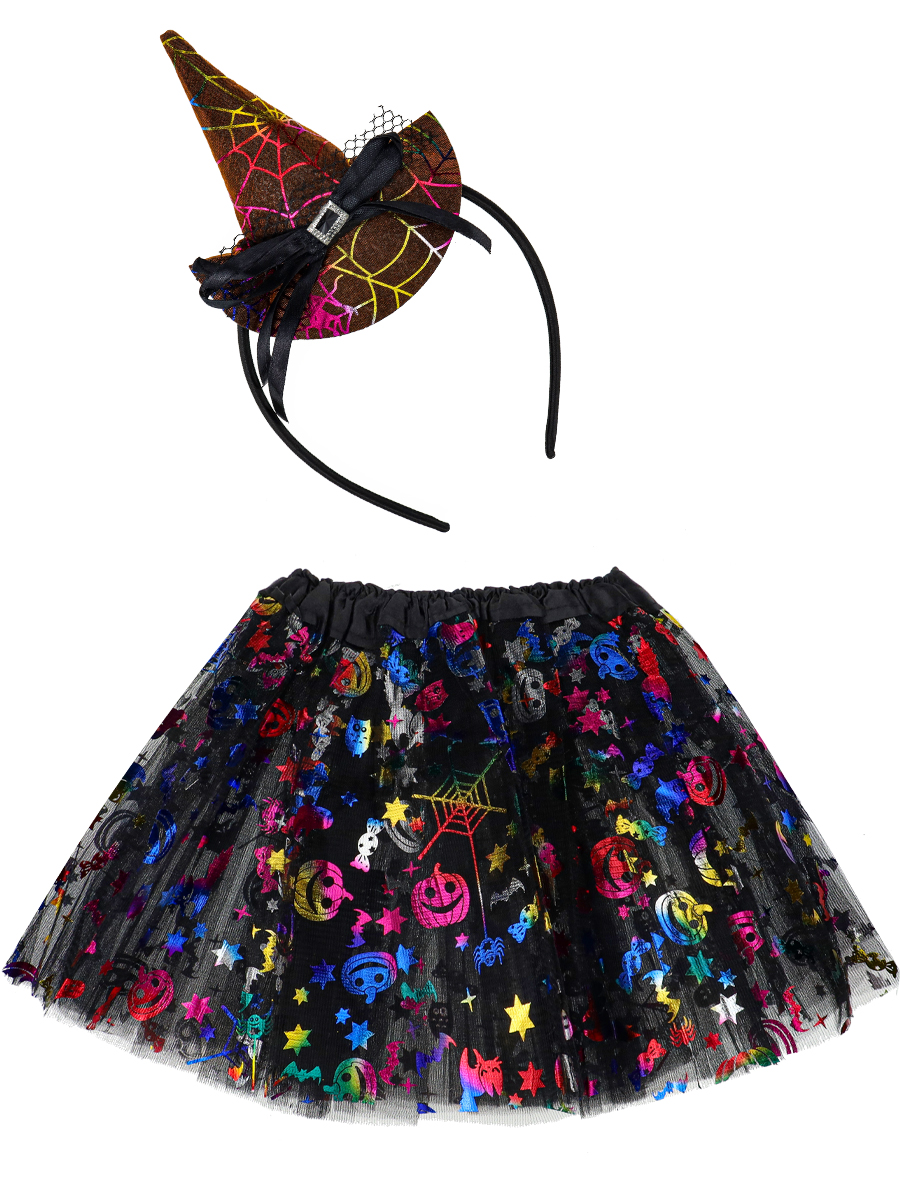 картинка Карнавальный набор 2 в 1 "Ведьмочка" (юбка ободок) КРК-6267 от магазина Одежда+