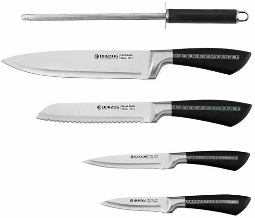 картинка Набор ножей  HERZOG  HR-SND5W-BLK от магазина Одежда+