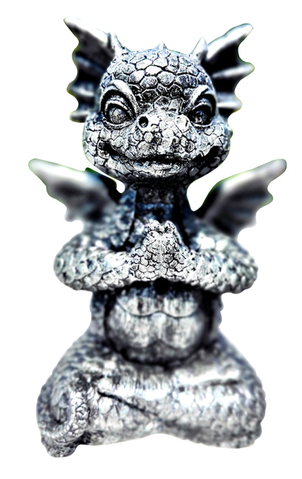 картинка Фигурка "Дракон китайский сидя" СГД-4В чер/серебро от магазина Одежда+