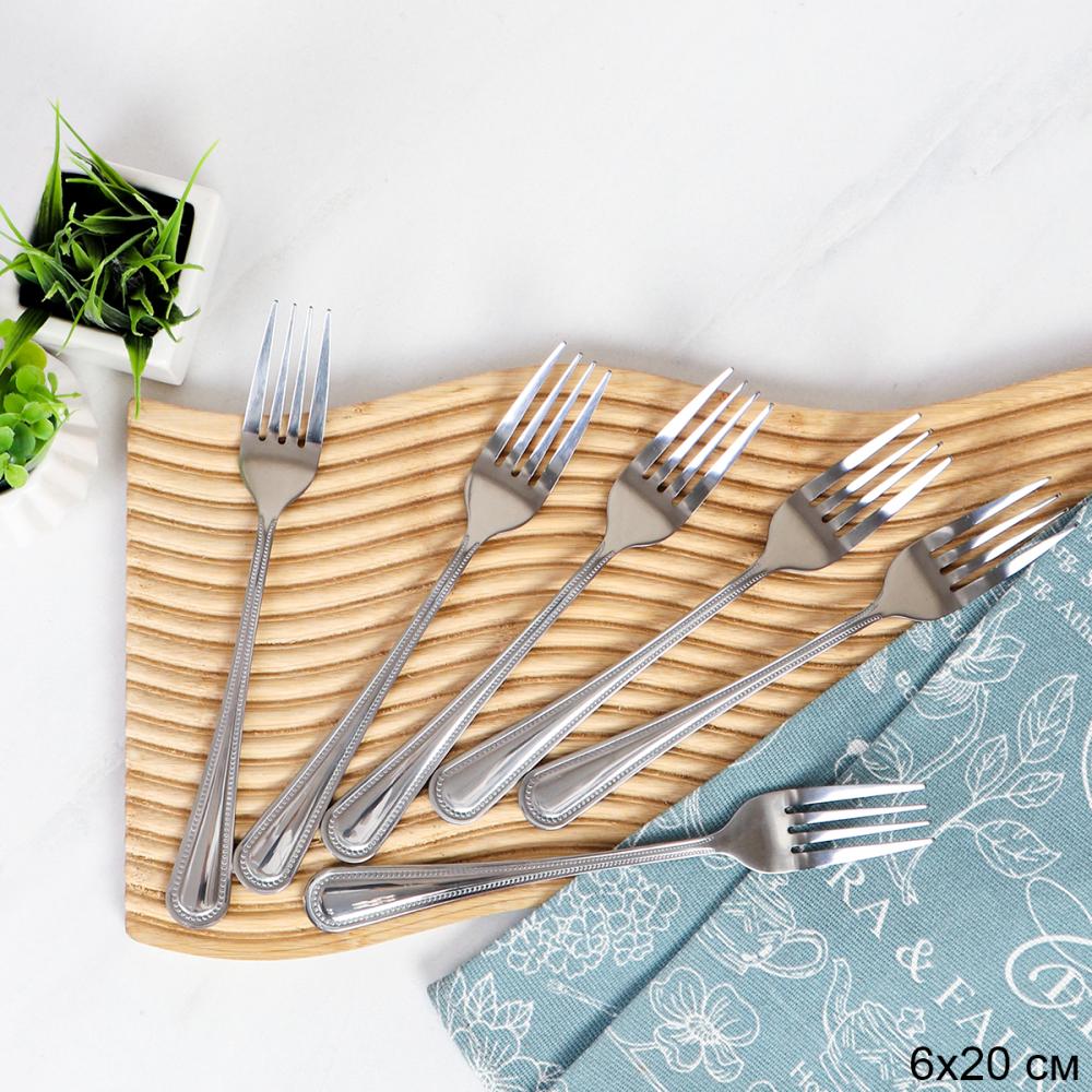 картинка Вилка столовая 6 шт Серебро Оптима Глянец/OPT597 от магазина Одежда+