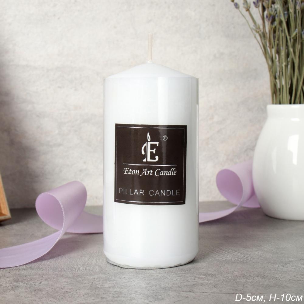 картинка Свеча столбик белая 5*10 см/SS1 от магазина Одежда+