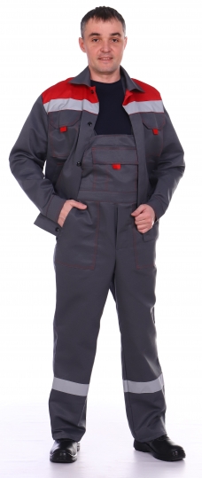 картинка Костюм Грета Эксперт серый/красный мужской/1965 от магазина Одежда+