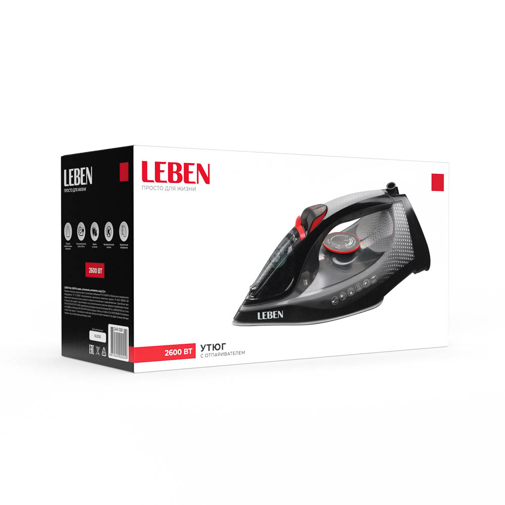 картинка Утюг LEBEN 2600 Вт/249-058 от магазина Одежда+