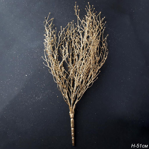 картинка Ветка декоративная золотая 50 см/V1 от магазина Одежда+