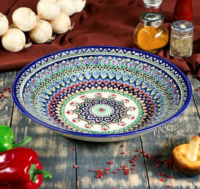 картинка Ляган глубокий круглый Риштанская Керамика 33 см/2870540,2870527 от магазина Одежда+