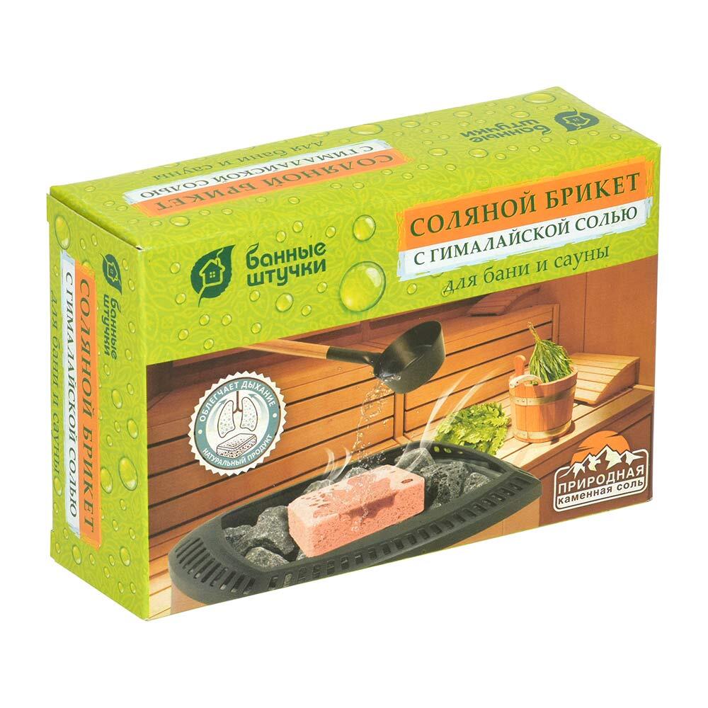 картинка Соляной брикет с гималайской солью 1300г "Банные штучки"/33686/ЛГ от магазина Одежда+