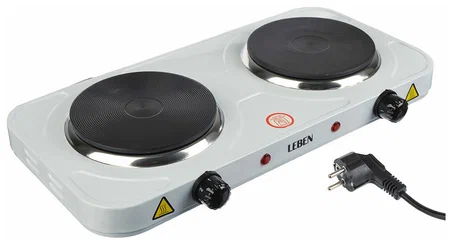 картинка Плитка электрическая LEBEN 2-конфорочная 2000Вт/475-036 от магазина Одежда+