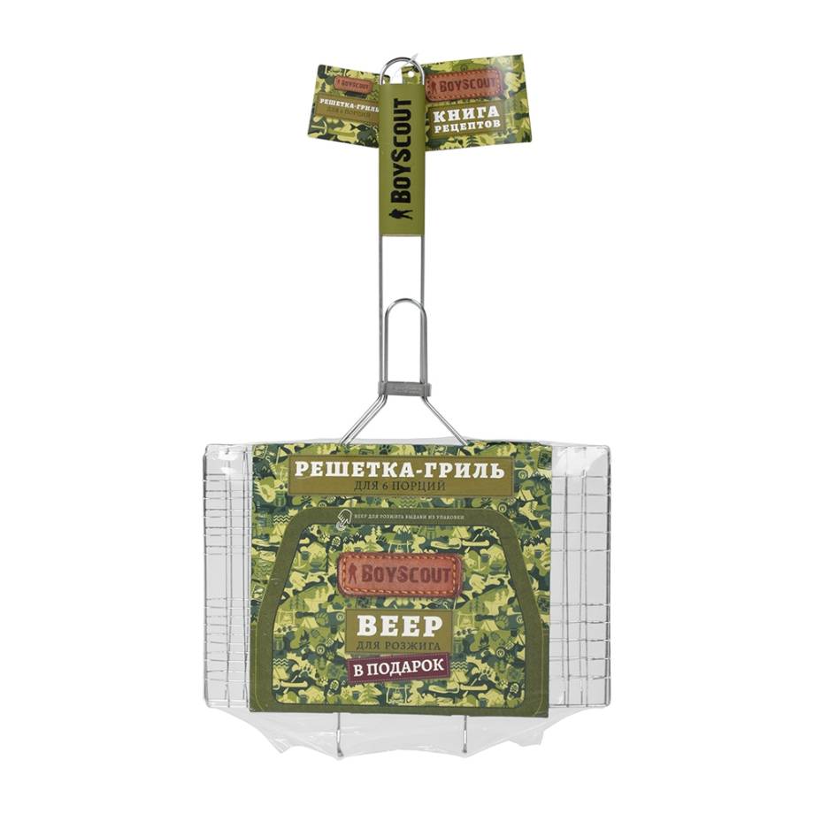 картинка BOYSCOUT Решетка-гриль 54*33*22*2,5см/61313/ЛГ от магазина Одежда+