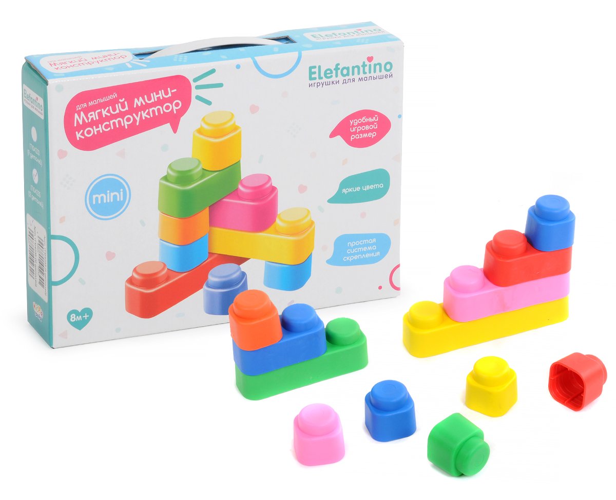 картинка Мягкий конструктор "Elefantino" 12 дет/IT104235 от магазина Одежда+