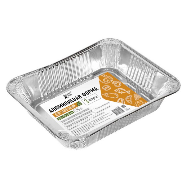 картинка Форма д/запекания алюм 0,96л "Домашний Сундук" 3шт/ДС-400 от магазина Одежда+