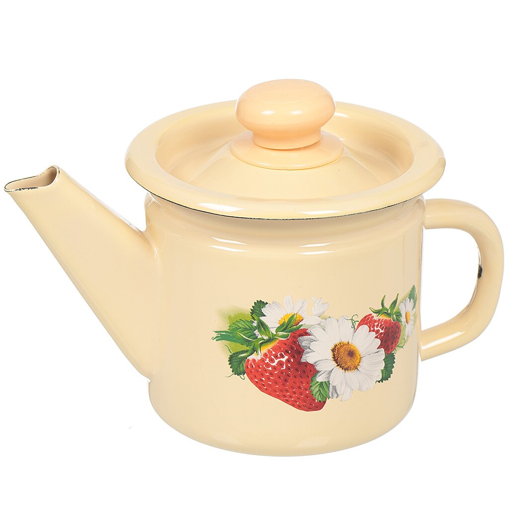 картинка Чайник эмаль 1 л/кнопка/С2707 от магазина Одежда+