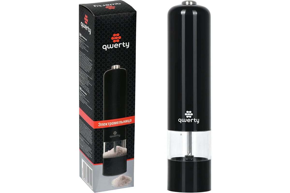 картинка Электромельница перец/соль 5*23 см QWERTY/71005 от магазина Одежда+