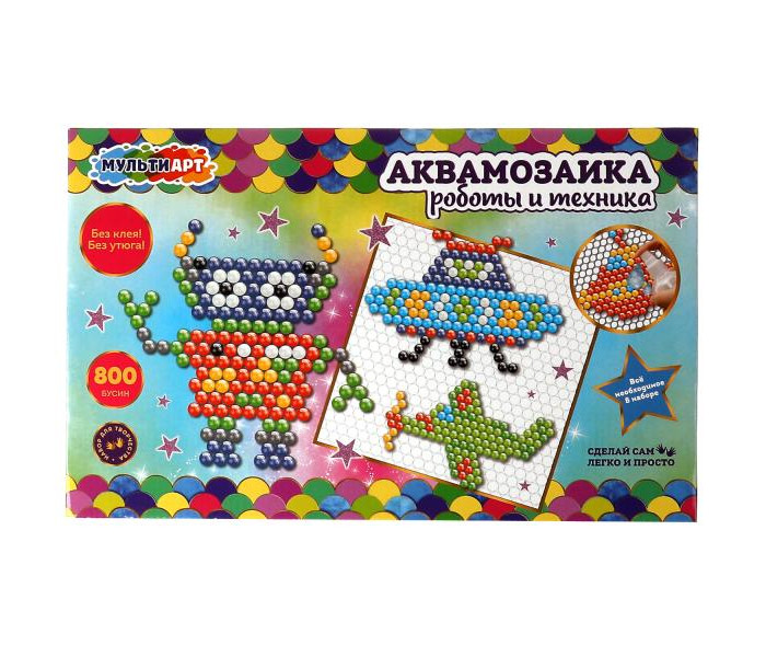 картинка Набор ДТ Аквамозаика 800 бусин/53155/МУЛЬТИ АРТ/Асс от магазина Одежда+