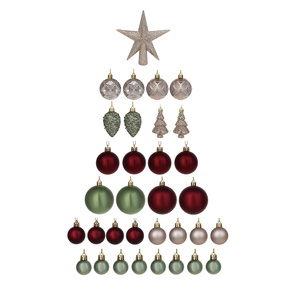 картинка Набор шаров и украшений 32 шт/309-080 от магазина Одежда+