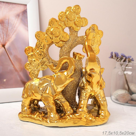 картинка Статуэтка Слоны у денежного дерева/W839-1 от магазина Одежда+