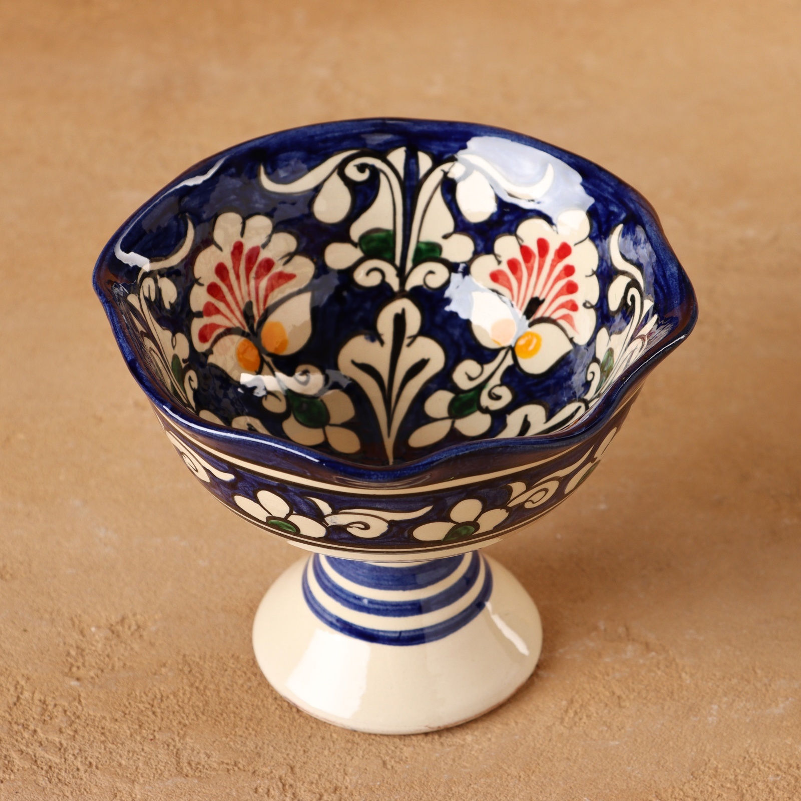 картинка Конфетница Риштанская Керамика "Цветы" 14см 9925443 от магазина Одежда+