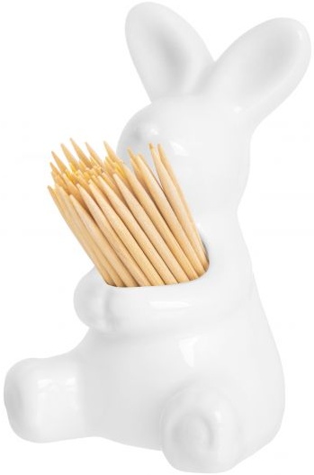 картинка Вазочка под зубочистки "Зайчик белый"/950147 от магазина Одежда+