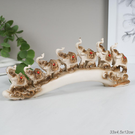 картинка Статуэтка Слоны на бивне 12*32 см/QD5500 от магазина Одежда+