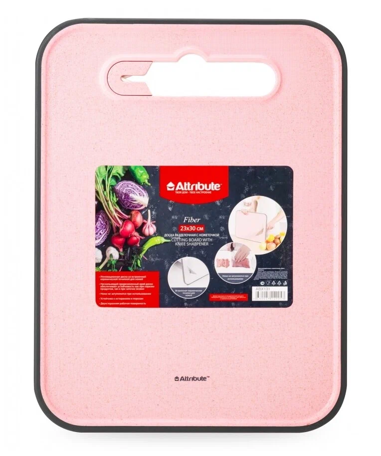 картинка Доска разделочная FIBER 30*23см с ножеточкой/ABX131 от магазина Одежда+
