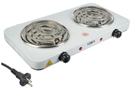 картинка Плитка электрическая LEBEN 2-конфорочная 2000Вт/475-037 от магазина Одежда+