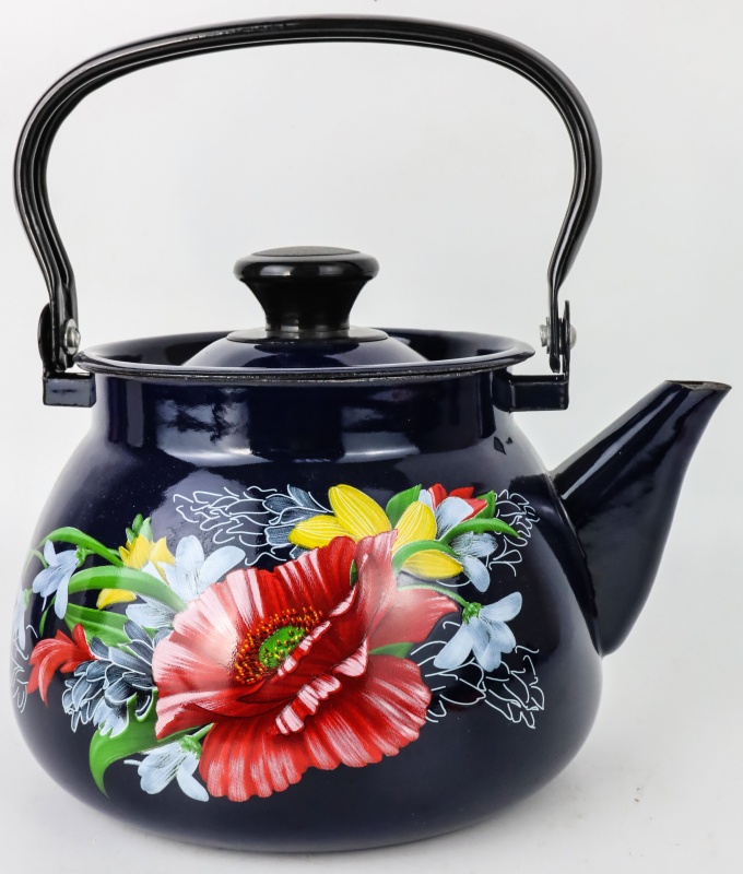 картинка Чайник эмаль 3 л/кнопка/42115 от магазина Одежда+