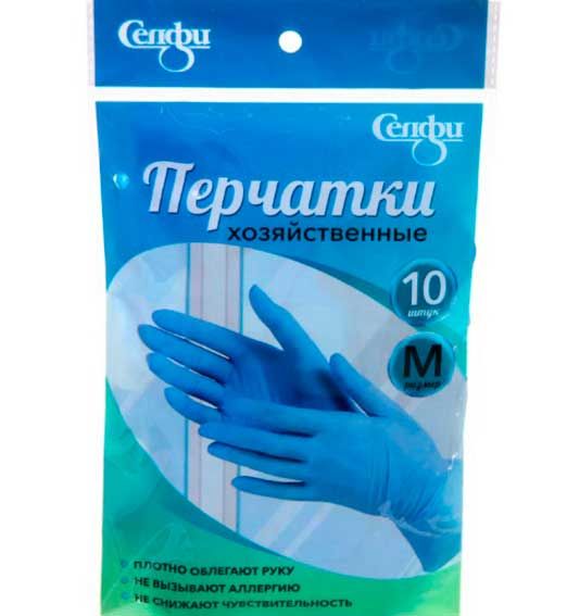 картинка Перчатки хоз Селфи ПВХ 10шт/598-219/Асс от магазина Одежда+