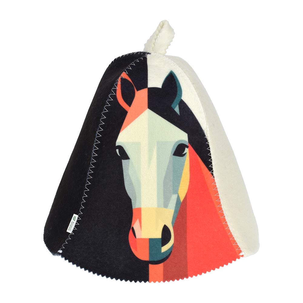 картинка Шапка "Лошадь в стиле авангард" "Банные штучки"/41500 от магазина Одежда+