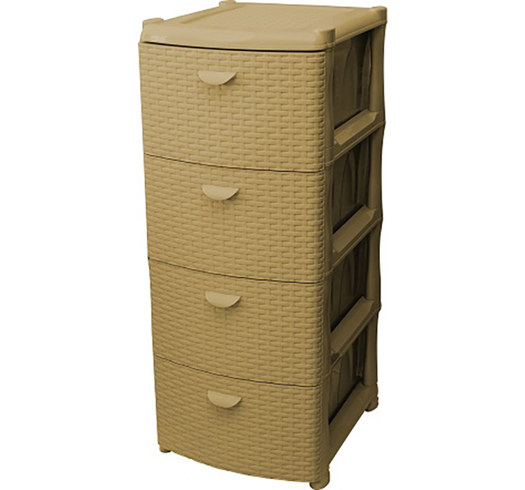 картинка Комод "Ротанг" 4 секции/2812/М-П от магазина Одежда+