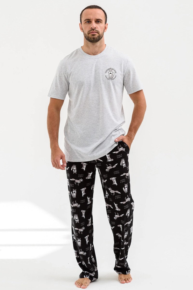 картинка Пижама мужская "Голодный как волк"/2269-К от магазина Одежда+