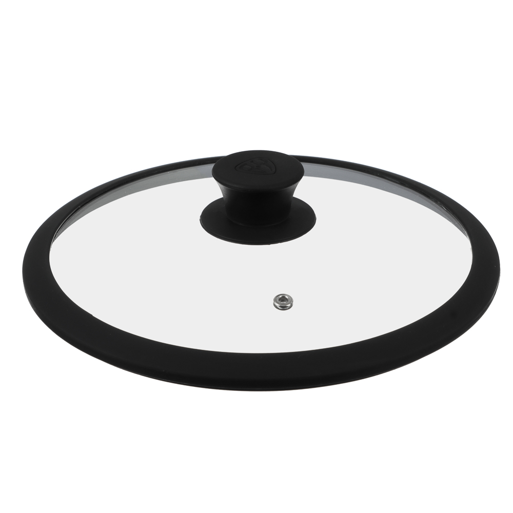 картинка Крышка стекло/силикон с ручкой 28см/848-069 от магазина Одежда+