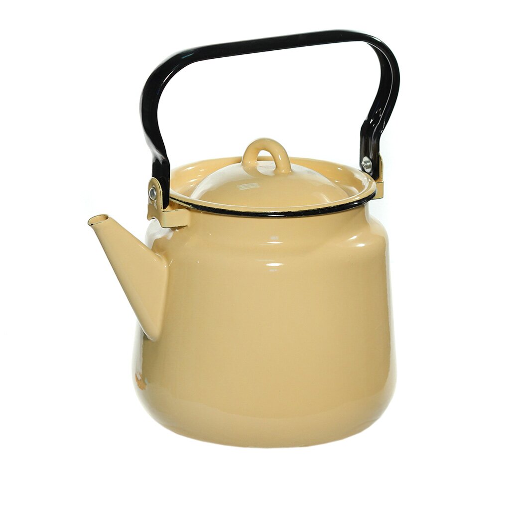 картинка Чайник сталь, эмалированное покрытие, 3.5 л, ручка металлическая, 2c26 от магазина Одежда+