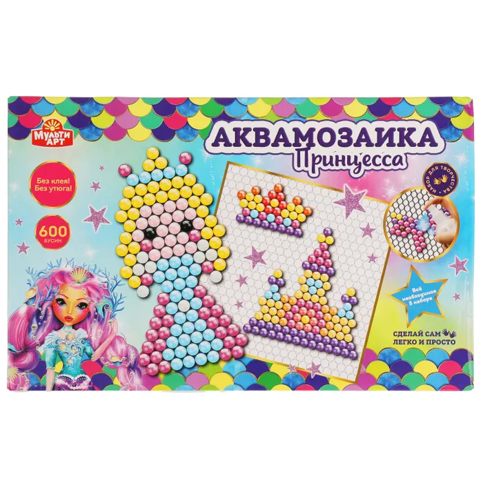 картинка Набор ДТ Аквамозаика 600 бусин/315510/МУЛЬТИ АРТ/Асс от магазина Одежда+