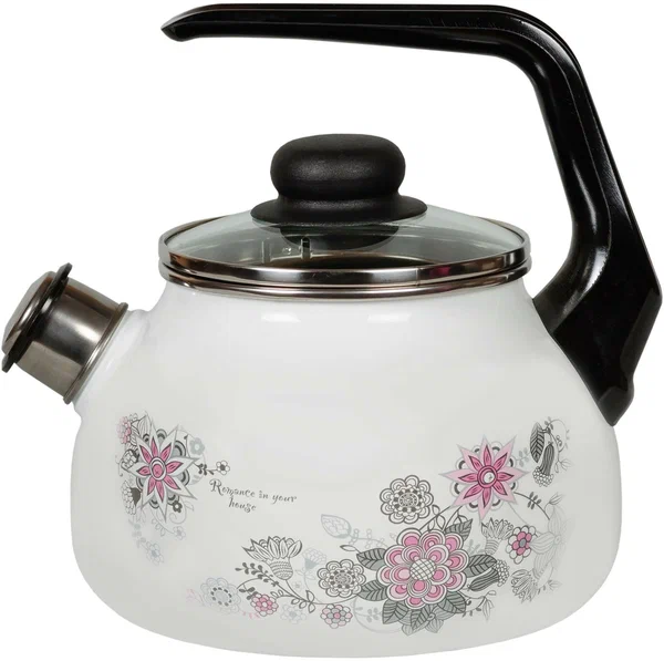 картинка Чайник эмаль 2 л "Весенний романс"белосн/4с210я от магазина Одежда+