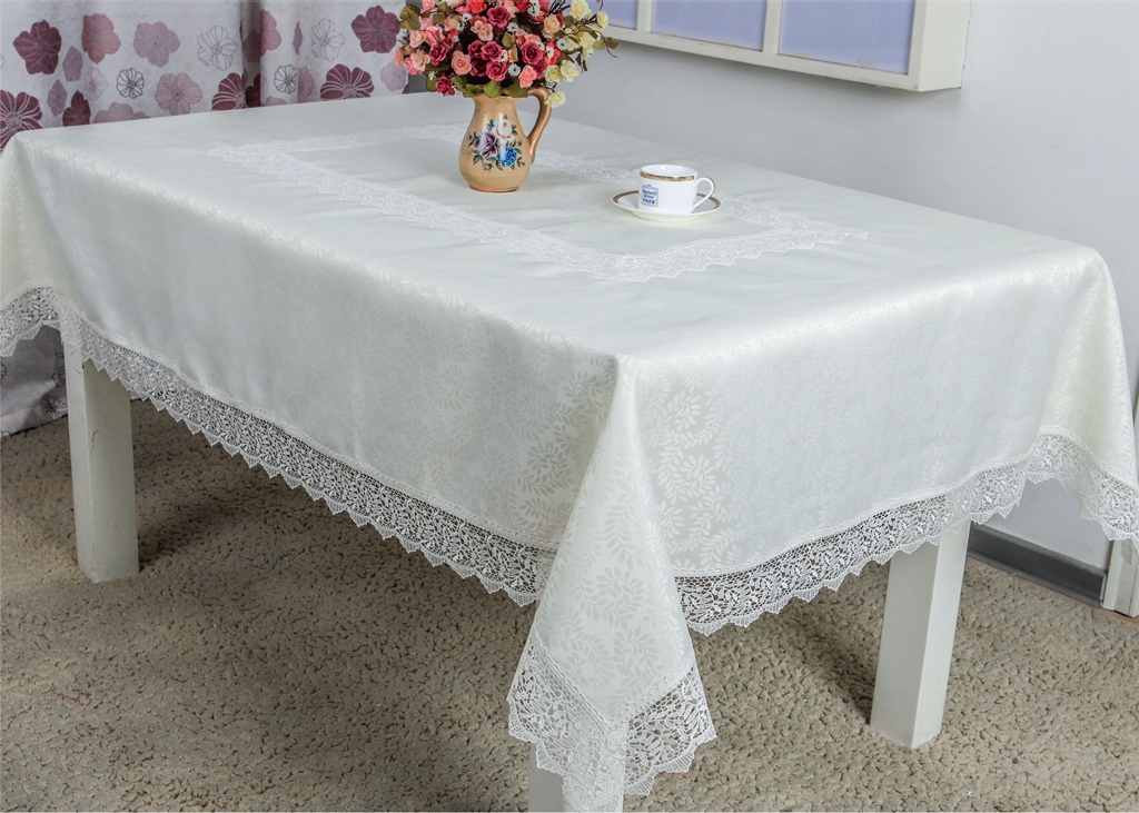 картинка Скатерть "Карвен" Жаккард с гипюром 160*300/М 610-6/М 611-5/М 621-5 от магазина Одежда+