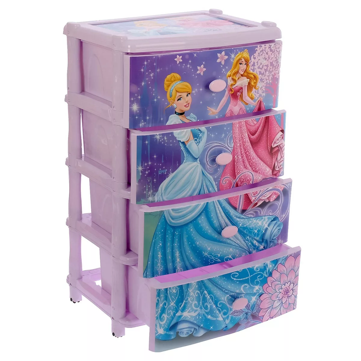 картинка Комод Широкий "Принцессы-Дисней" 4 секции д/девочек/2222/Альтернатива от магазина Одежда+