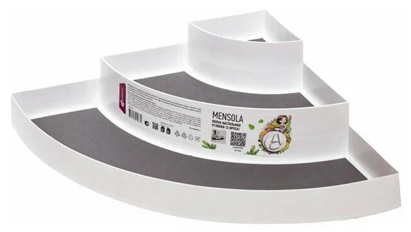 картинка Полка настольная угловая 3 яруса APOLLO "Mensola"/MNS-01 от магазина Одежда+