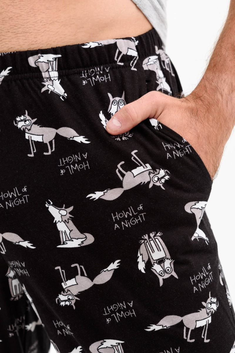 картинка Пижама мужская "Голодный как волк"/2269-К от магазина Одежда+